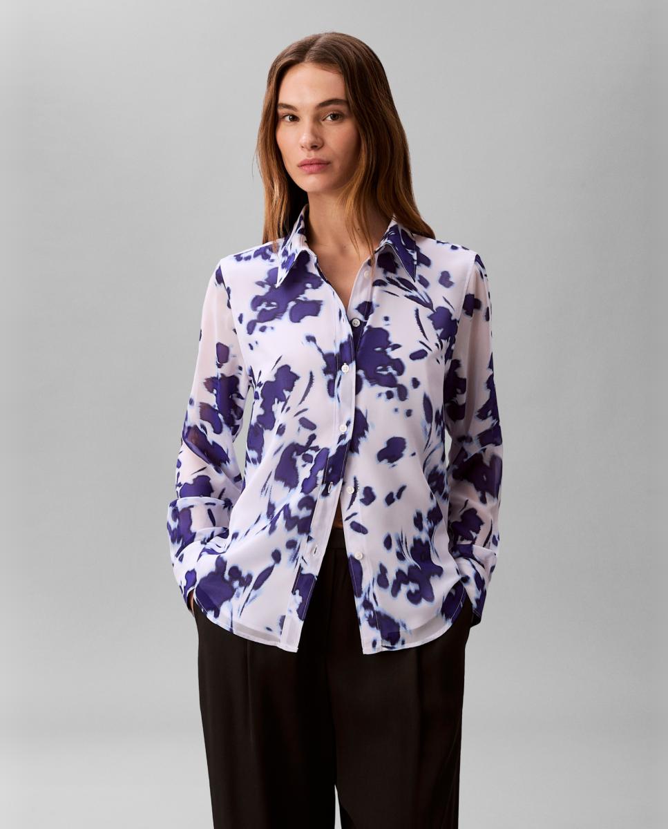 Imagem 0 de Camisa de Chiffon Estampada