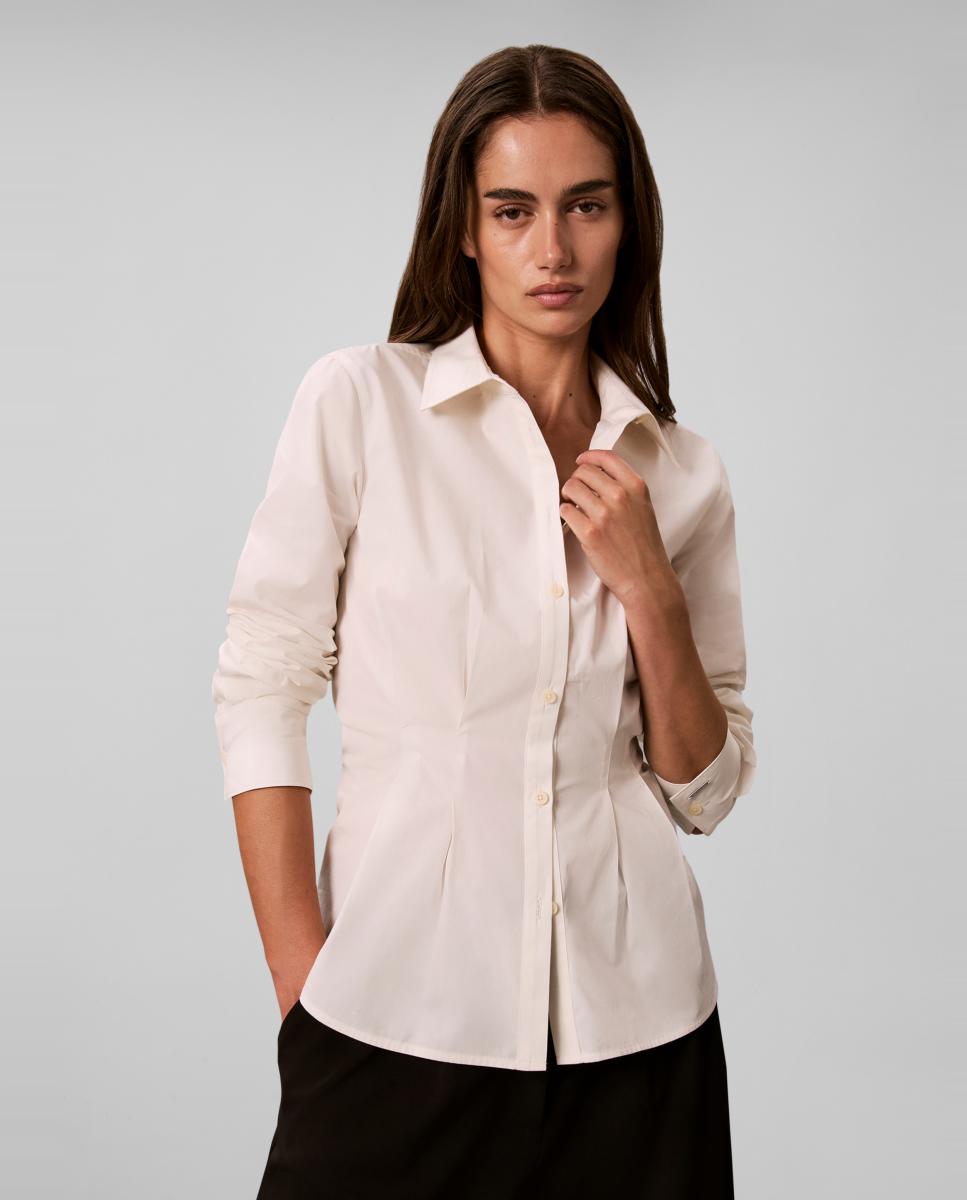 Camisa de mujer popelín entallada - Calvin Klein - Blanco Blanco-1