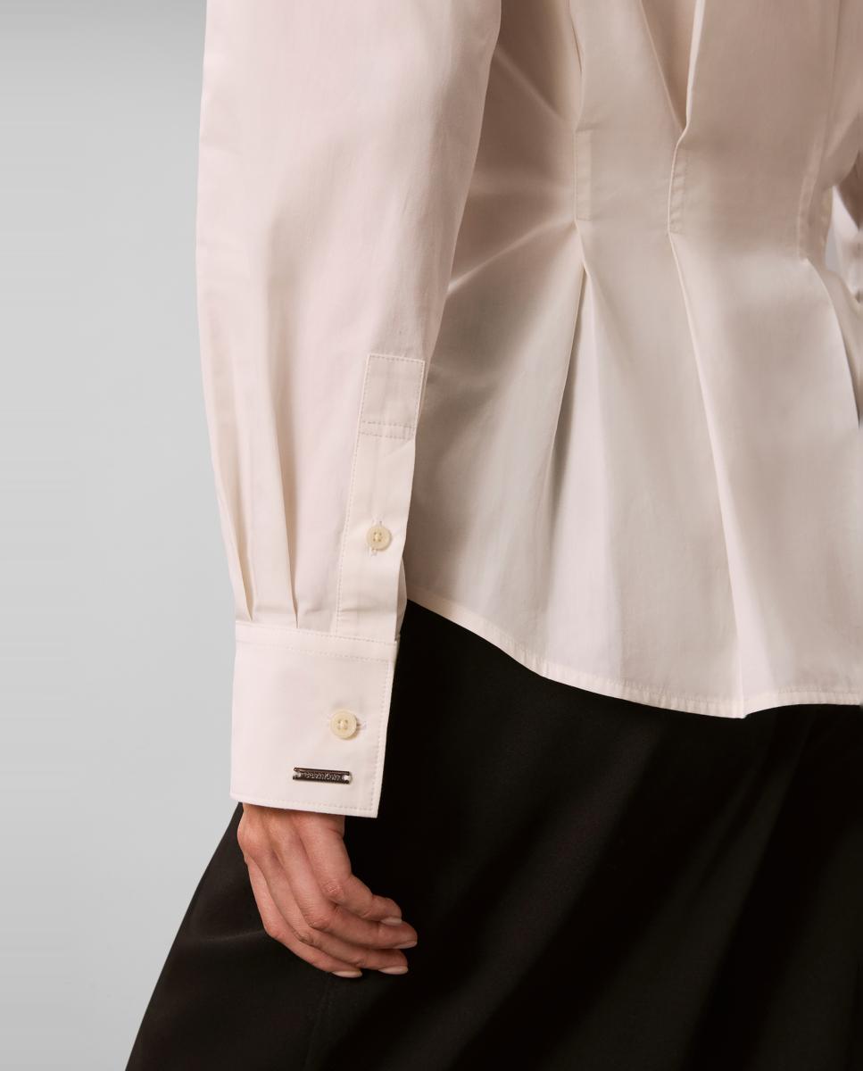 Camisa de mujer popelín entallada - Calvin Klein - Blanco Blanco-3