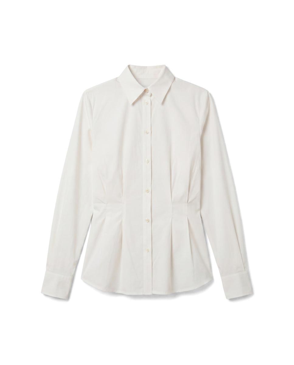 Camisa de mujer popelín entallada - Calvin Klein - Blanco Blanco-5