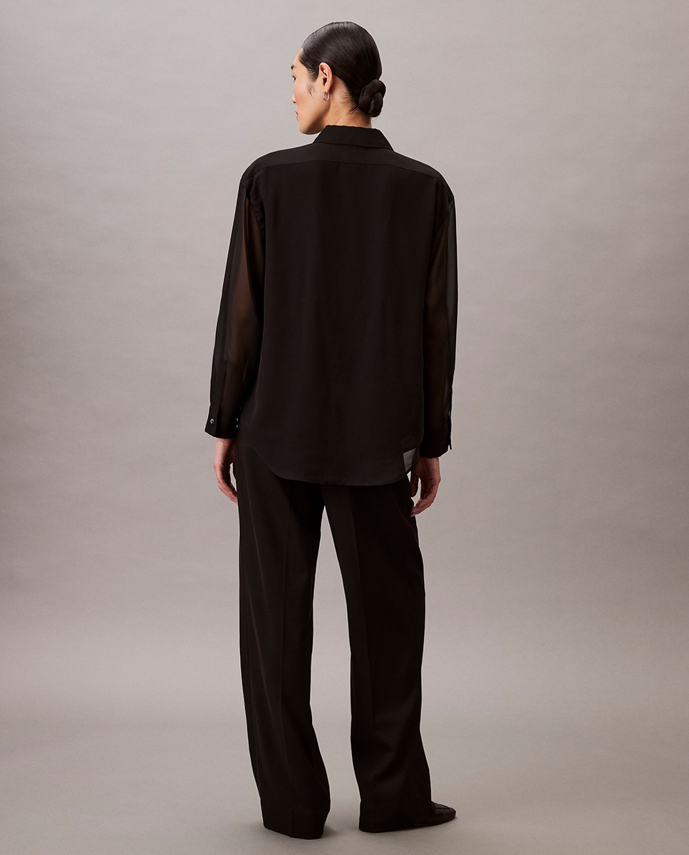 Blusa Tipo Camiseiro Preto-5