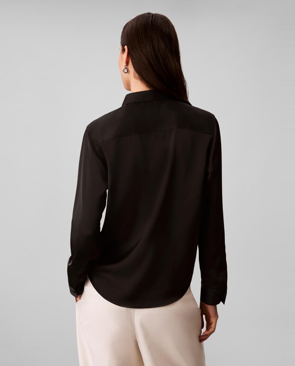 Camisa Acetinada Preto-5