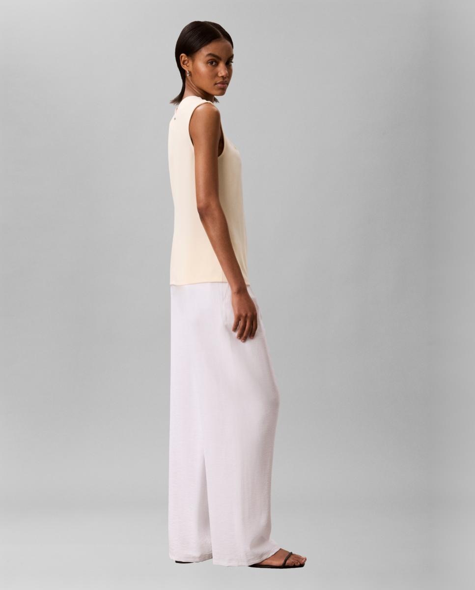 Top de Crepe Drapeado Creme-4