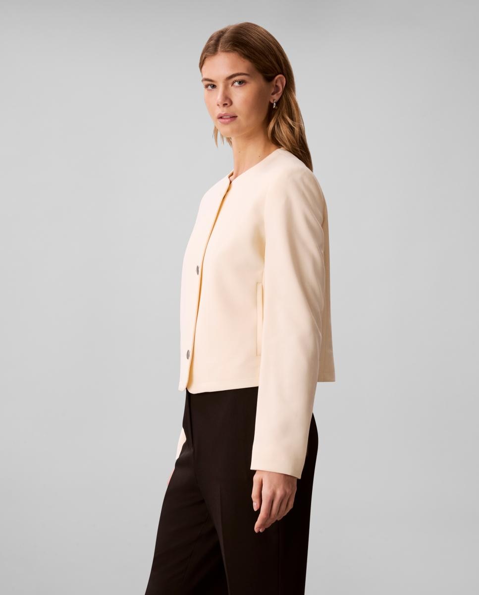 Casaco de Crepe Creme-3