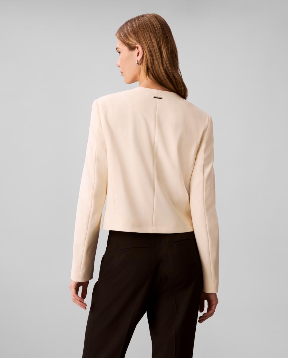 Casaco de Crepe Creme-4