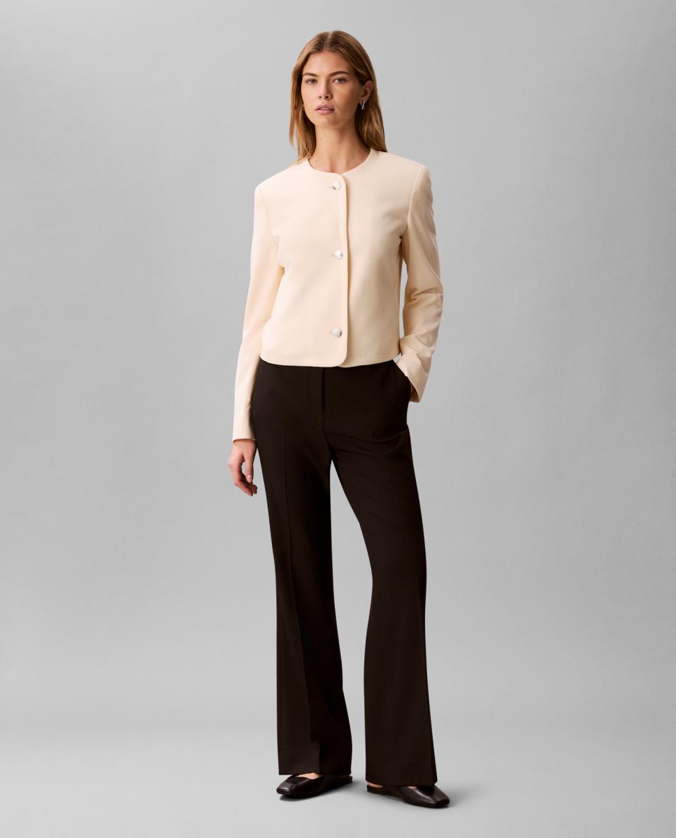 Casaco de Crepe Creme-5