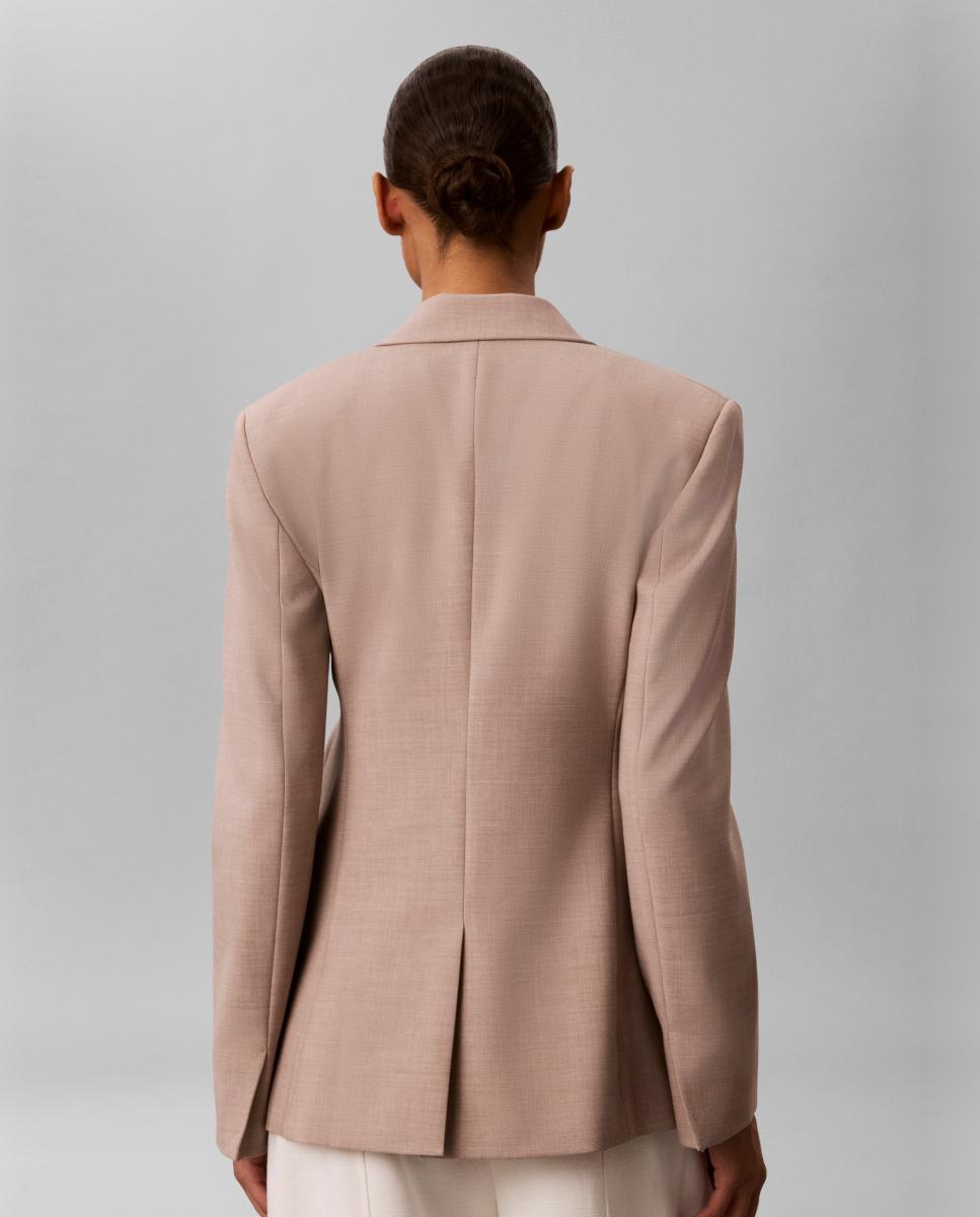 Blazer cintado Bege-2