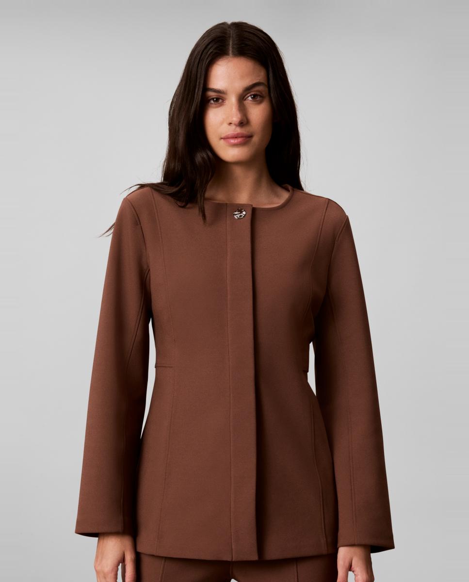 Imagen 0 de Chaqueta de mujer punto sastre Marrón oscuro