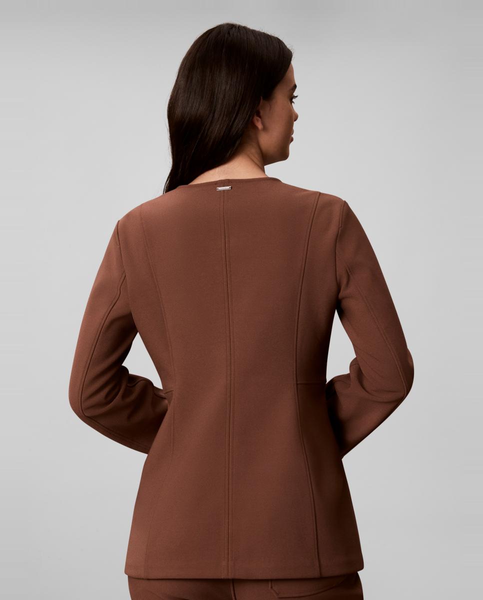 Chaqueta de mujer punto sastre - Calvin Klein - Marrón oscuro Marrón oscuro-2