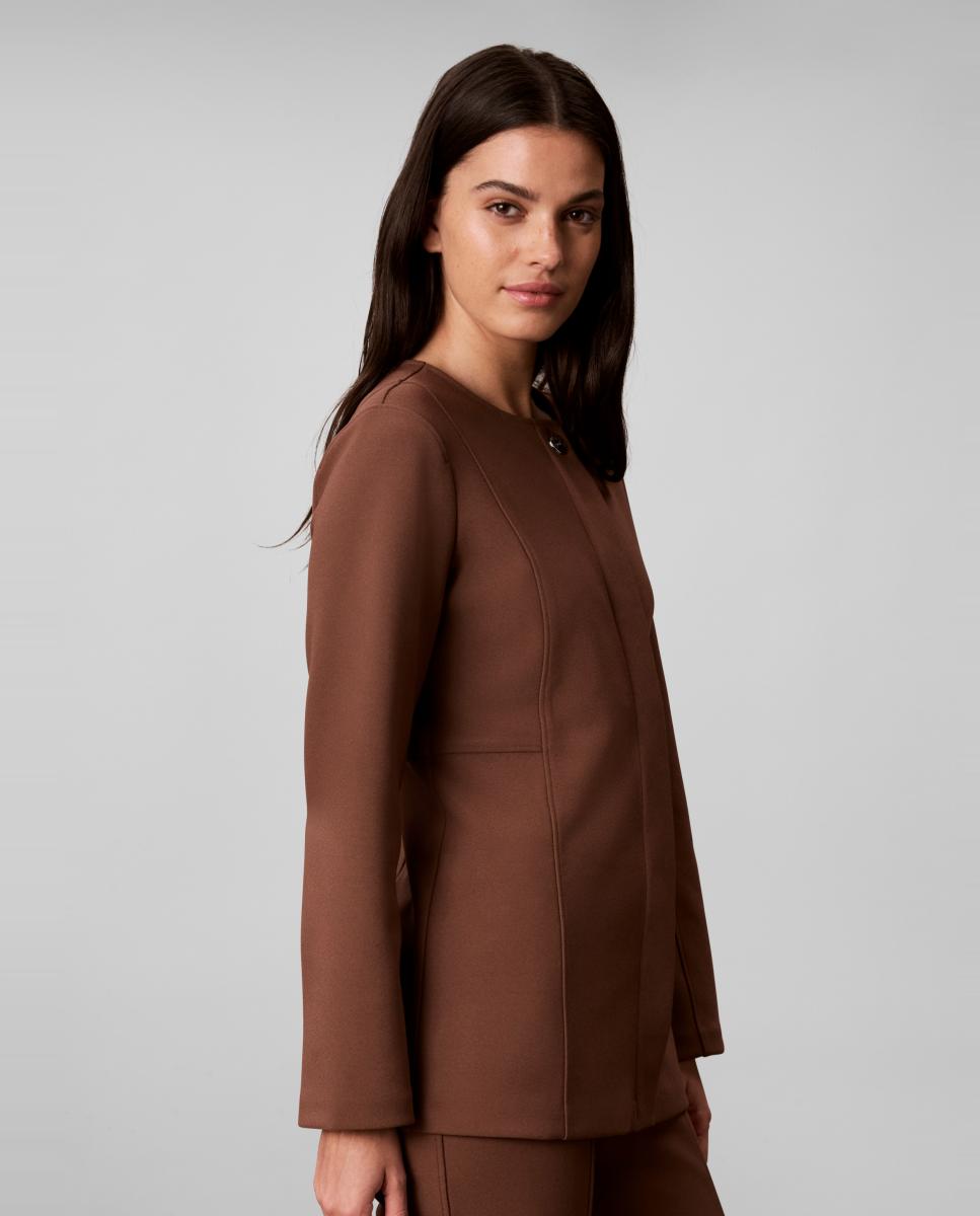Chaqueta de mujer punto sastre - Calvin Klein - Marrón oscuro Marrón oscuro-3
