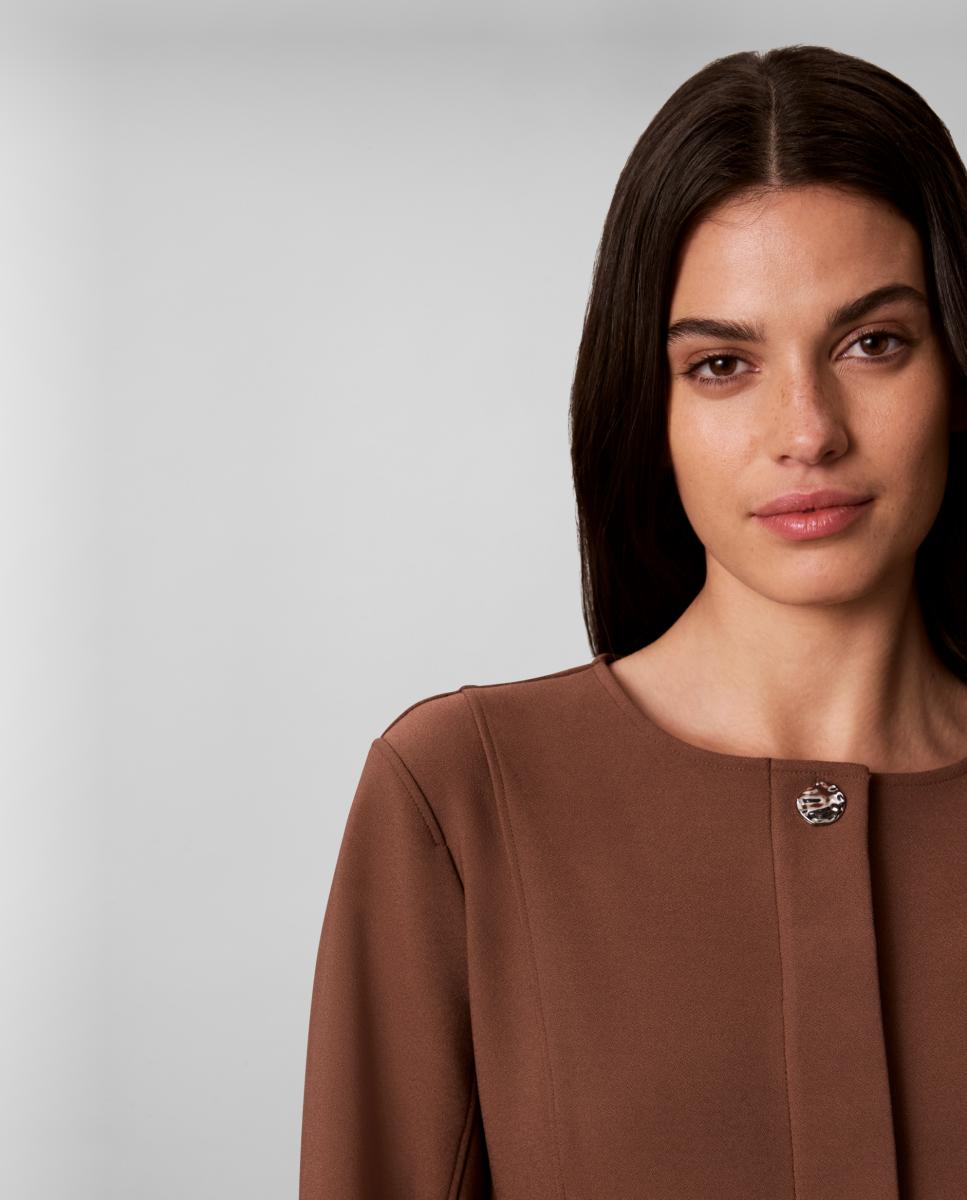 Chaqueta de mujer punto sastre - Calvin Klein - Marrón oscuro Marrón oscuro-4