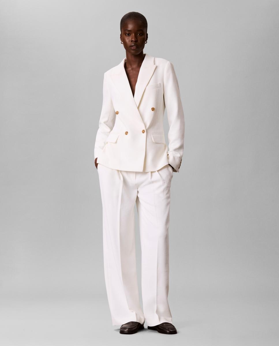 Blazer de mujer doble botonadura - Calvin Klein - Blanco Blanco-2