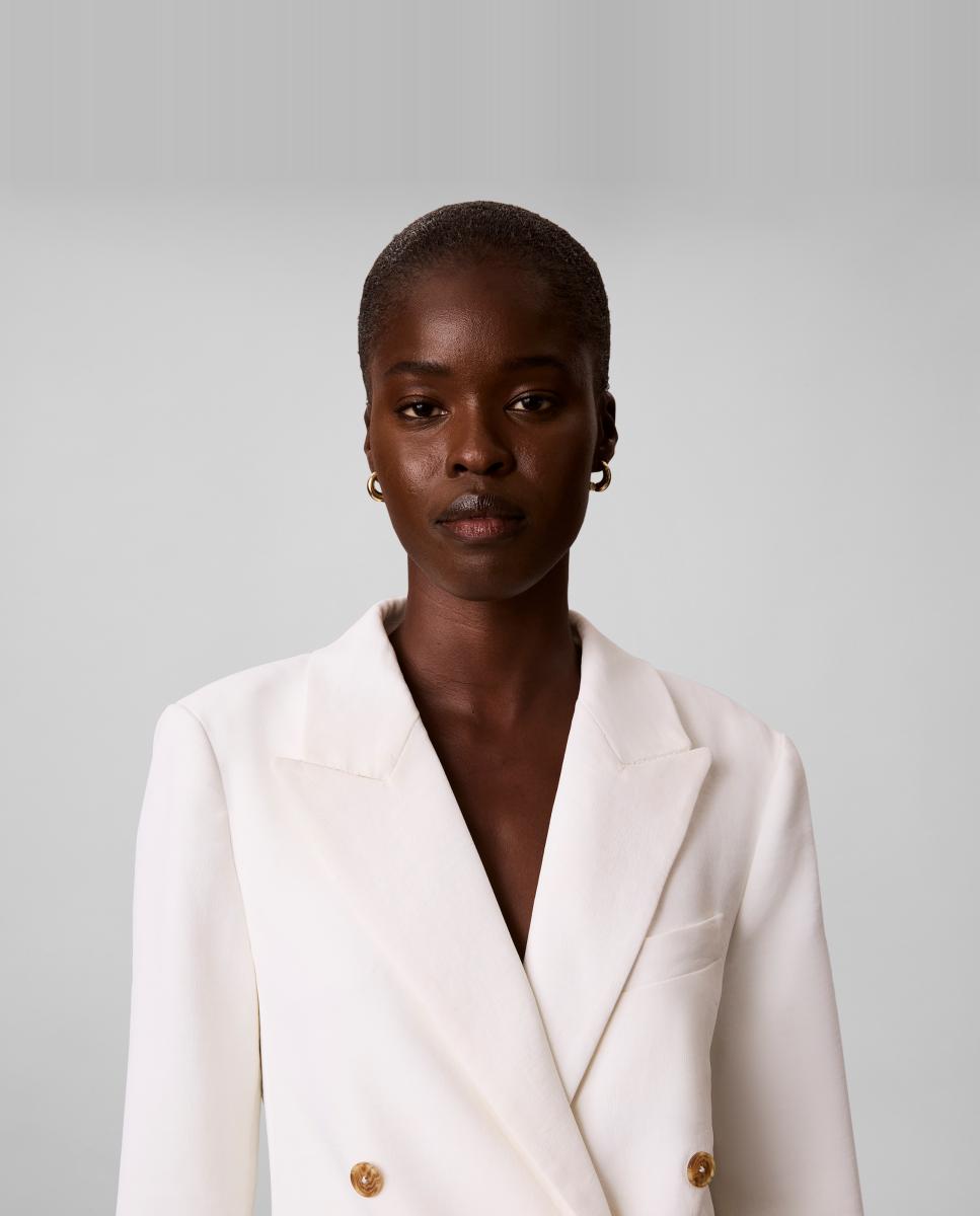 Blazer de mujer doble botonadura - Calvin Klein - Blanco Blanco-3