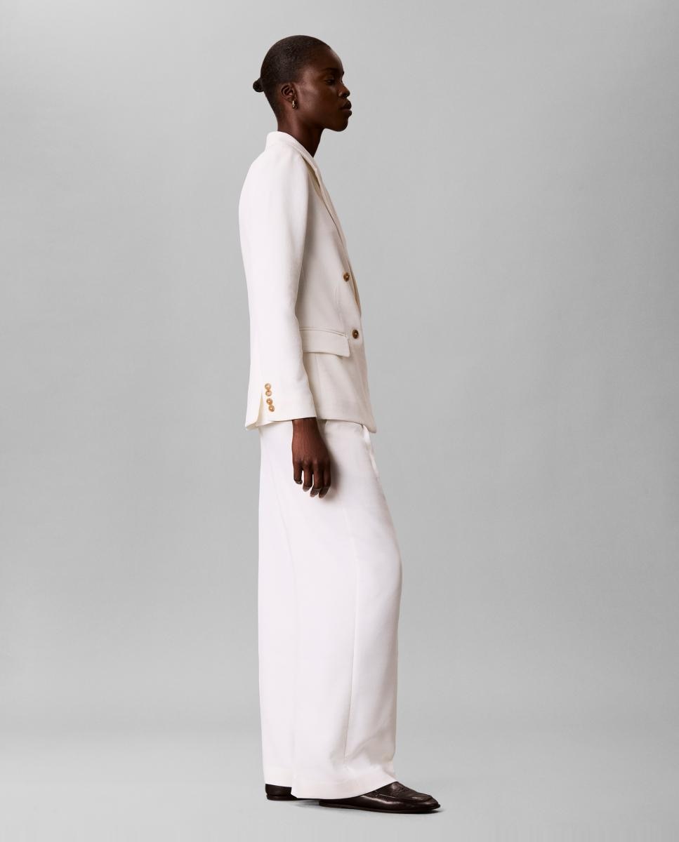 Blazer de mujer doble botonadura - Calvin Klein - Blanco Blanco-4