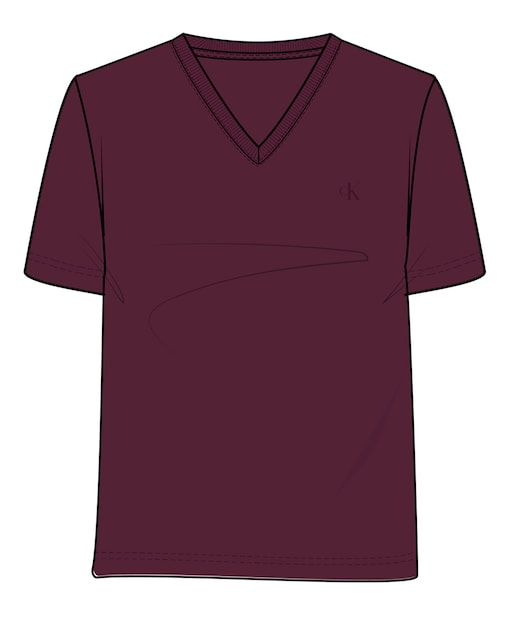 Imagem 0 de T-shirt de Decote em Bico com Logótipo