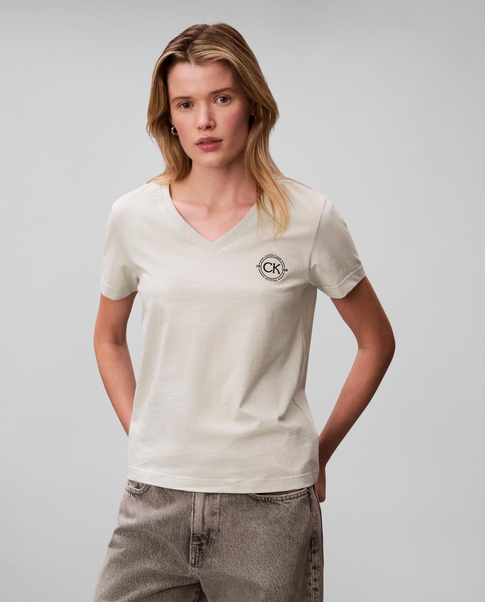 Imagem 0 de T-shirt Gráfica com Decote em V