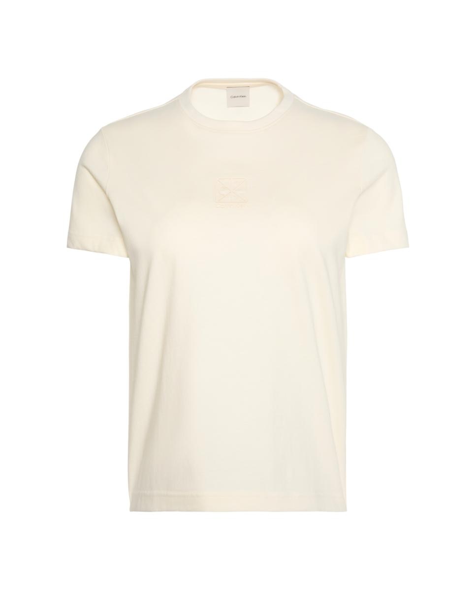 T-shirt de mulher com manga curta Branco-5