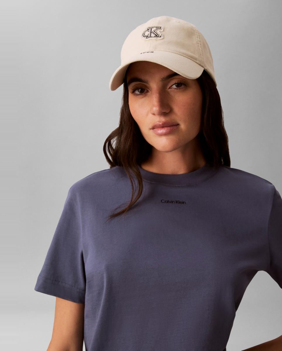 T-shirt de mulher com manga curta Azul-índigo-3