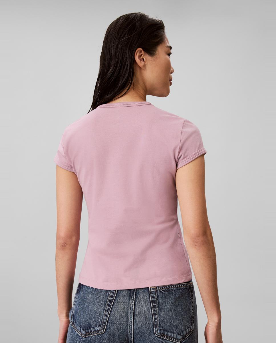 T-shirt de mulher com manga curta Lilás-2