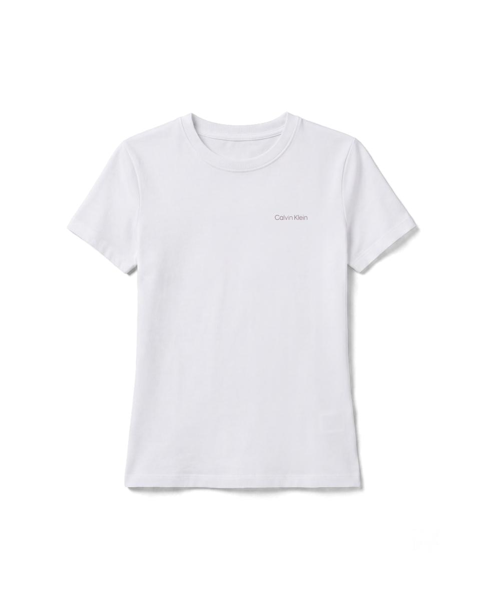 T-shirt de mulher com manga curta Branco-6