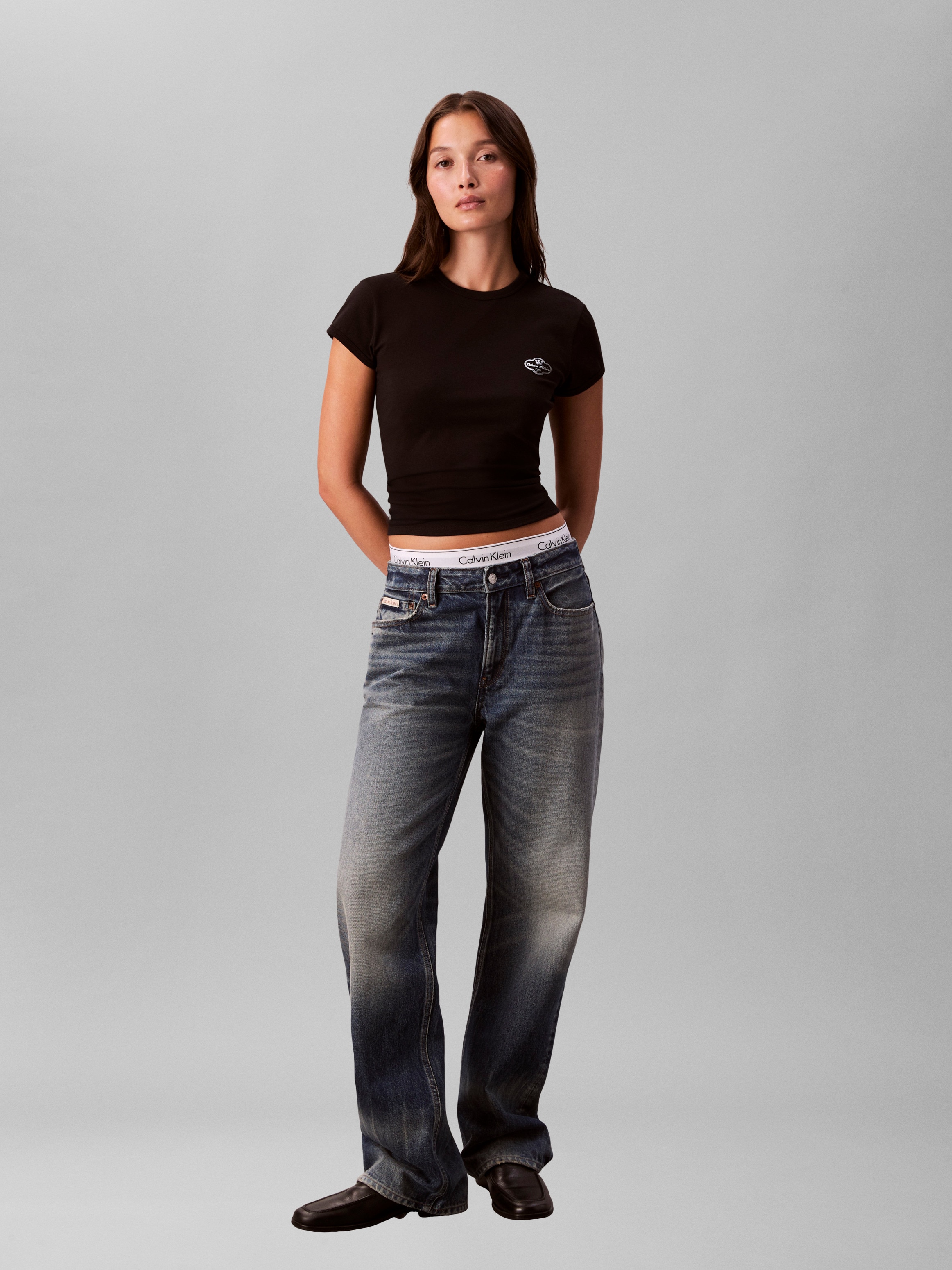 T-shirt com Logótipo Metalizado Preto-6