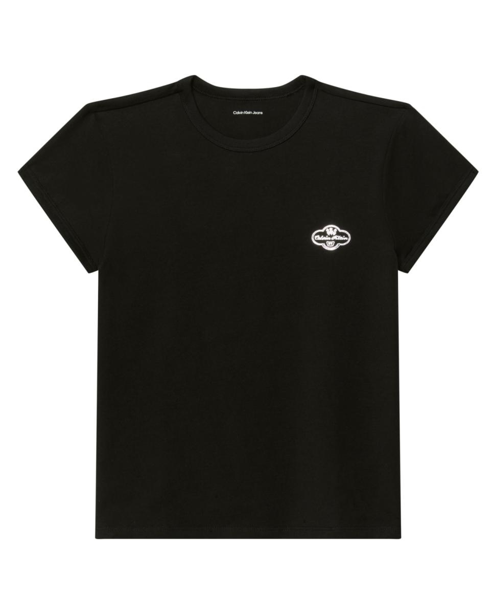 T-shirt com Logótipo Metalizado Preto-5