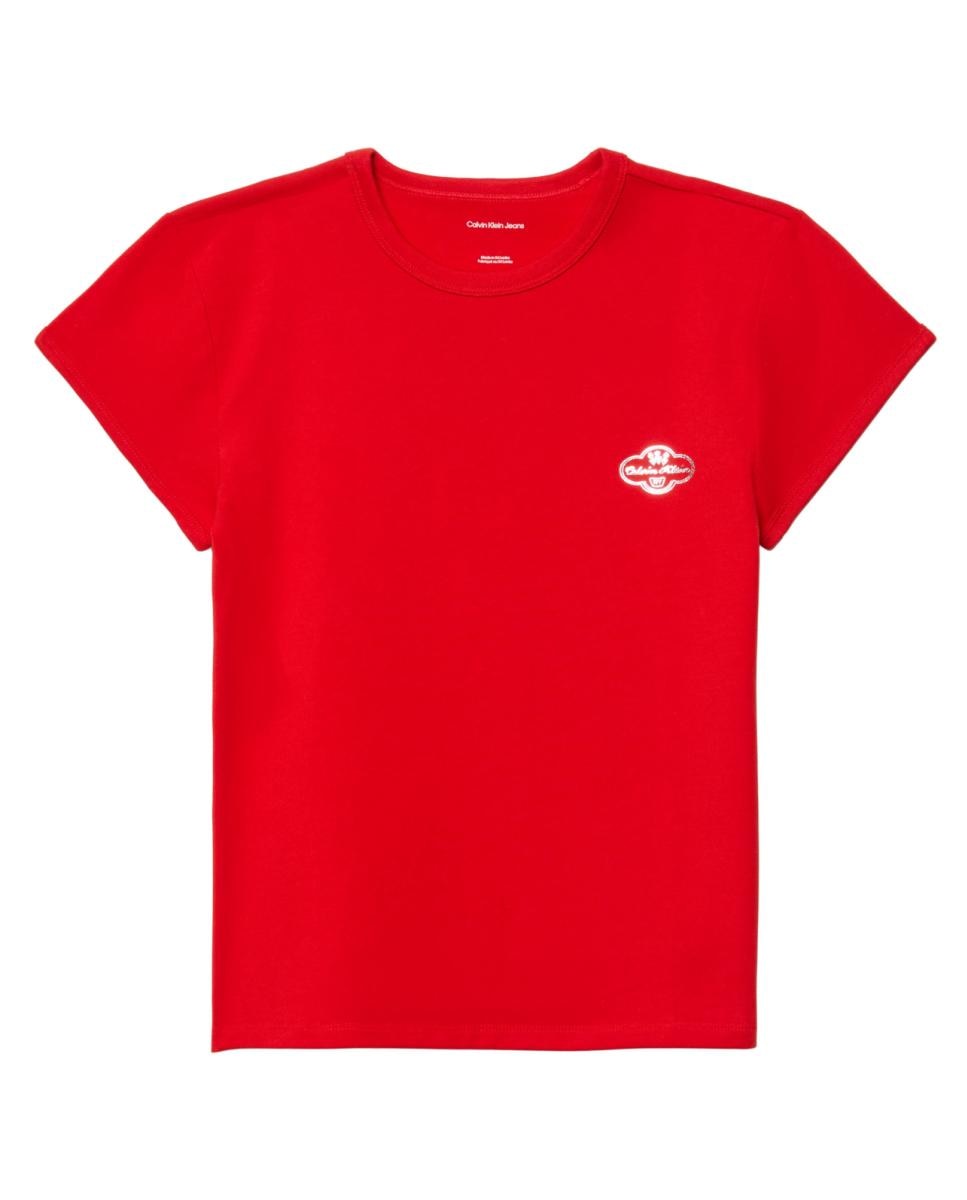 T-shirt com Logótipo Metalizado Vermelho-5