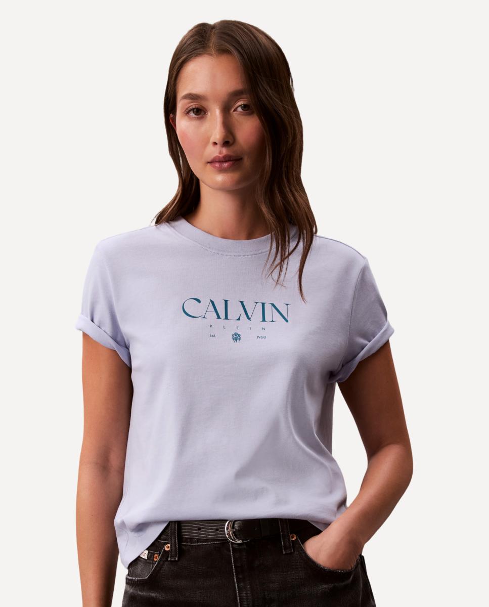T-shirt com Logótipo Azul-claro-4