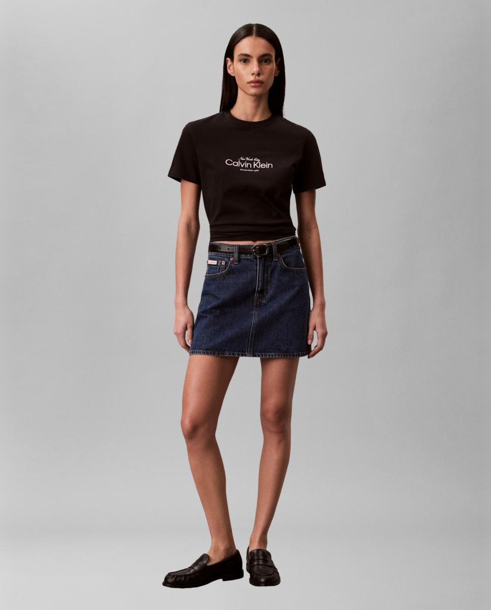 T-shirt Clássica com Logótipo Preto-4