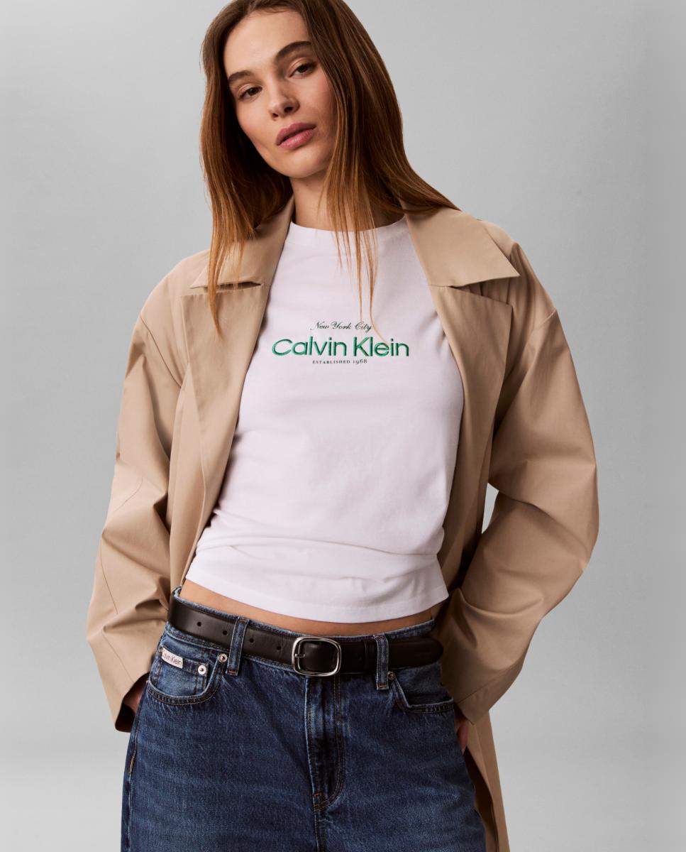 T-shirt Clássica com Logótipo Branco-3