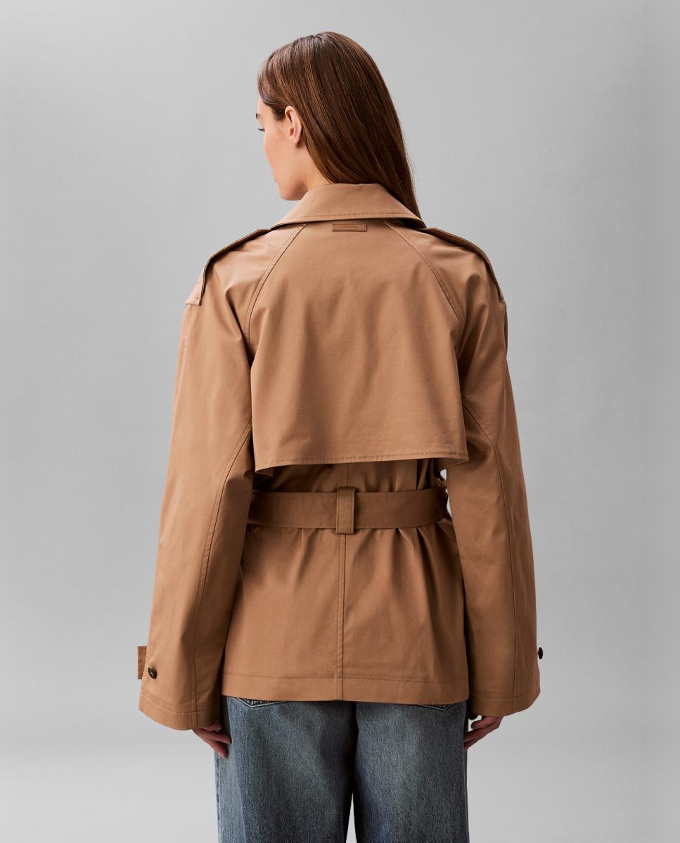 Gabardine com cinto Camel-2