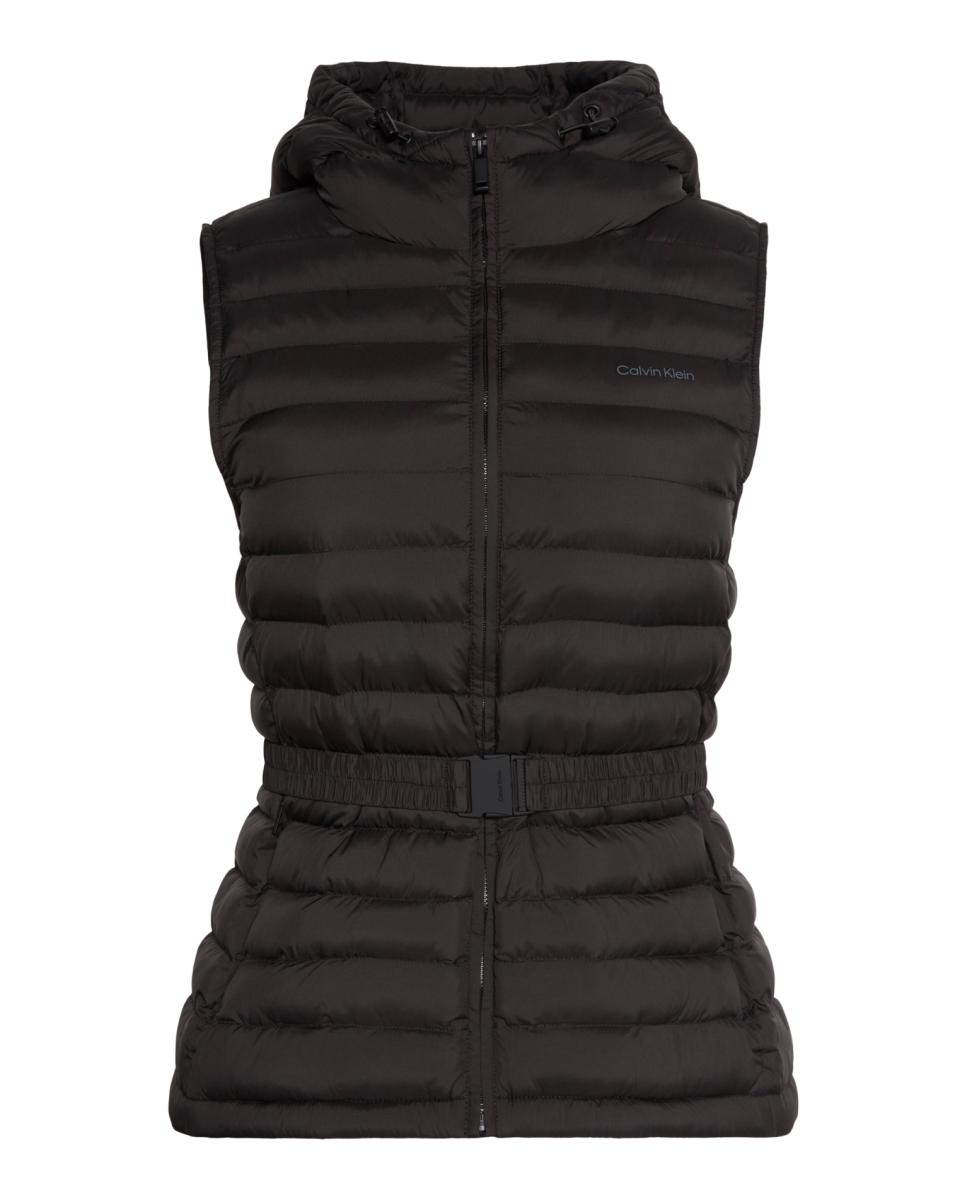 Colete Puffer com Capuz Preto-6