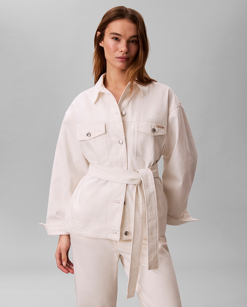 Imagem 0 de Casaco de Ganga com Cinto