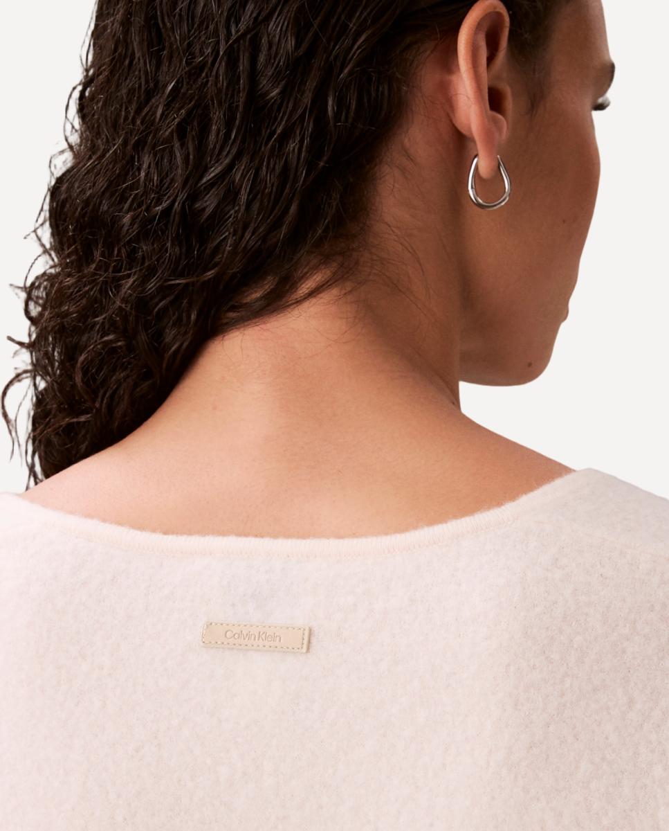 Camisola de Lã com Manga Comprida Cru-3