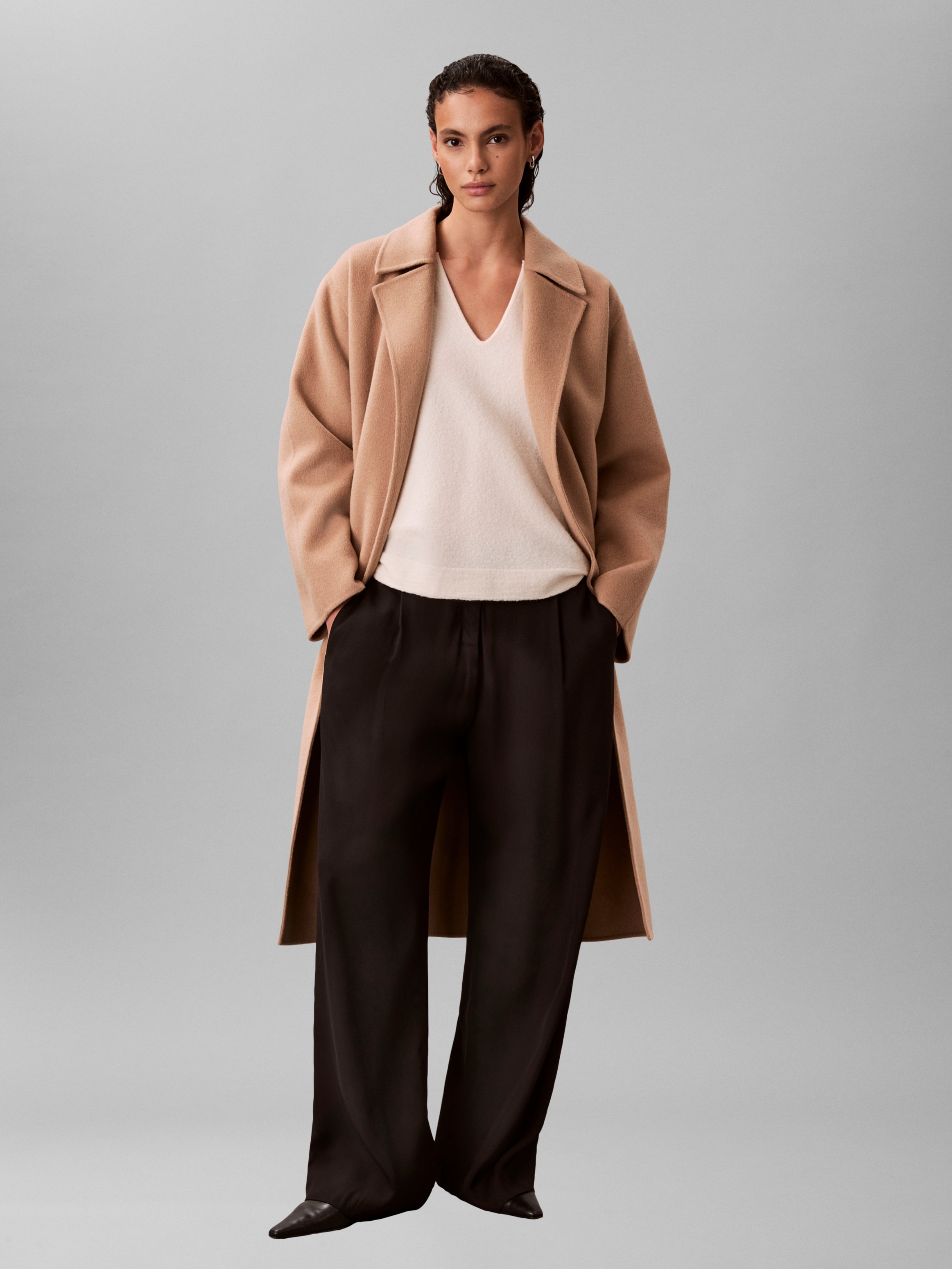 Camisola de Lã com Manga Comprida Cru-5