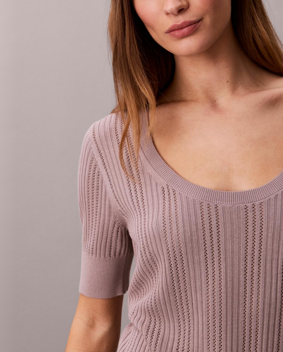 Camisola de Malha Fina Taupe-2
