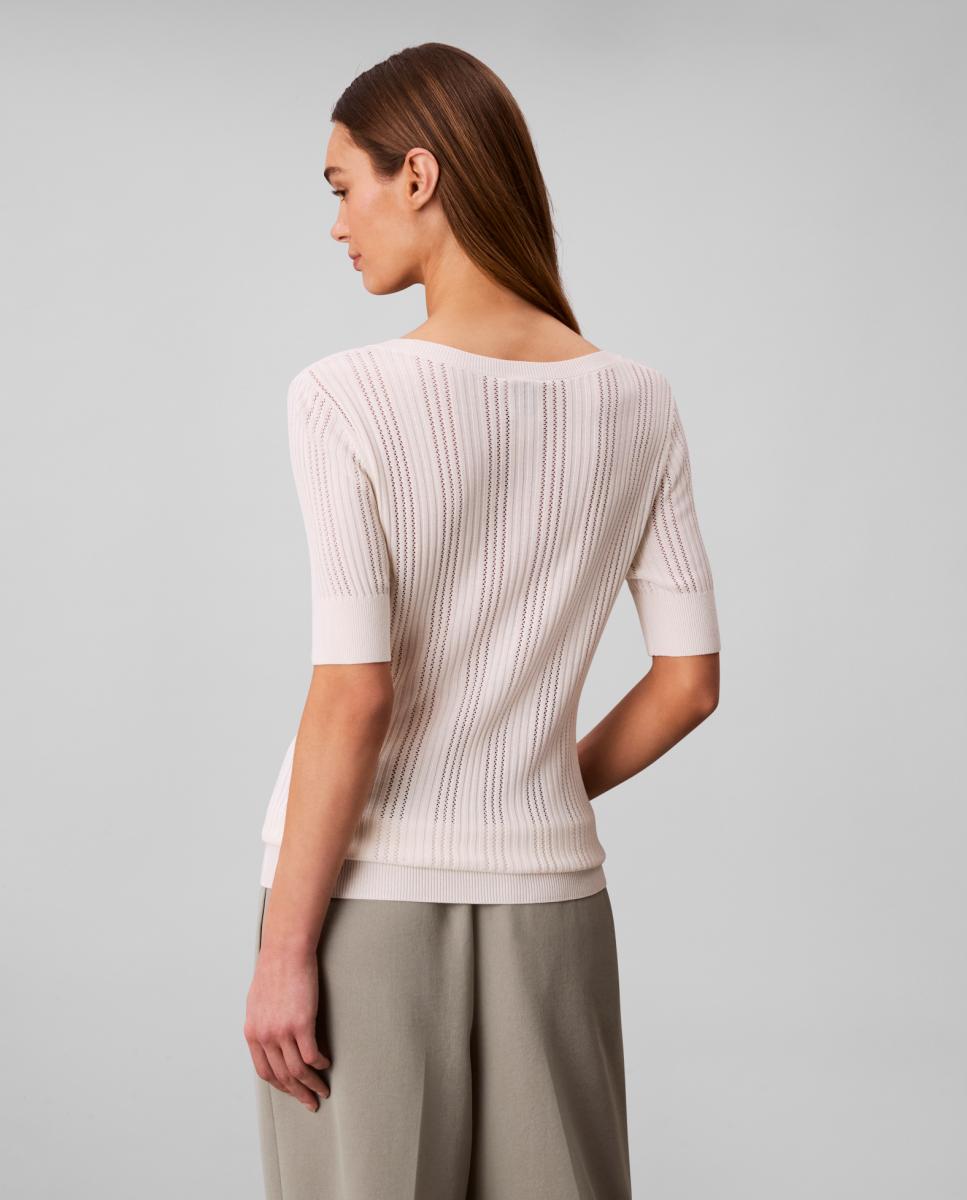 Camisola de Malha Fina Branco-2