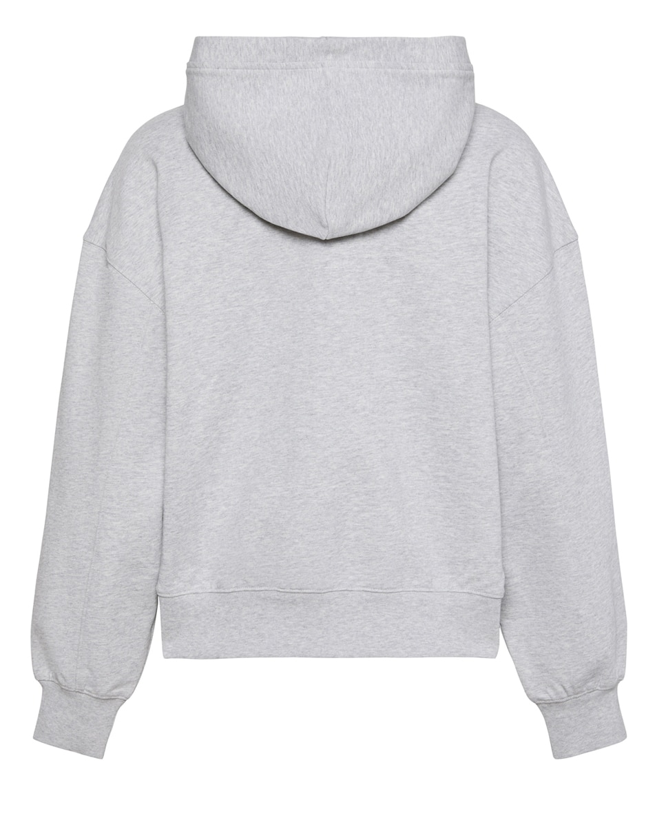 Sweatshirt com Capuz e Fecho de Correr Cinzento-claro-2