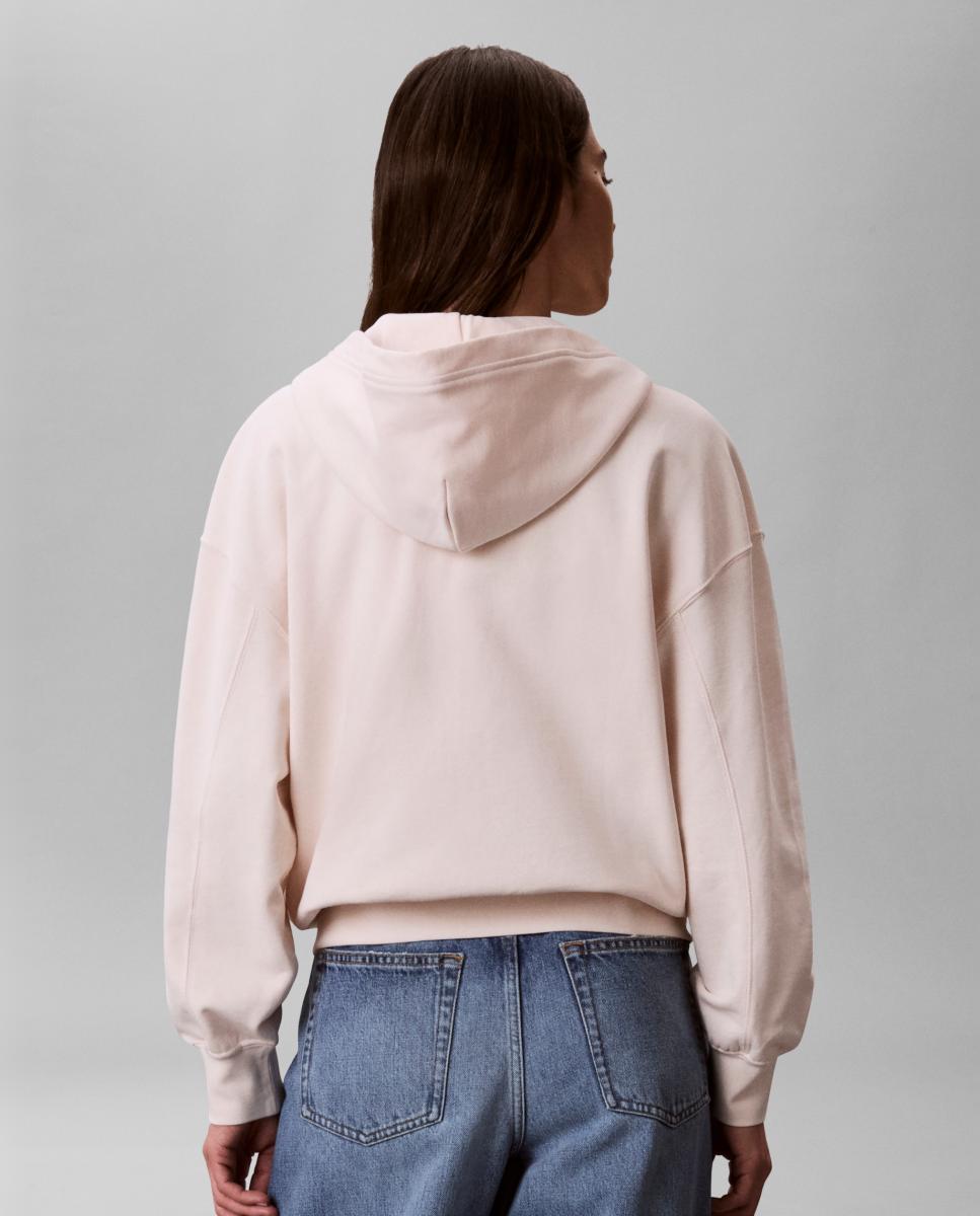Sweatshirt de Felpa com Fecho de Correr Branco-2