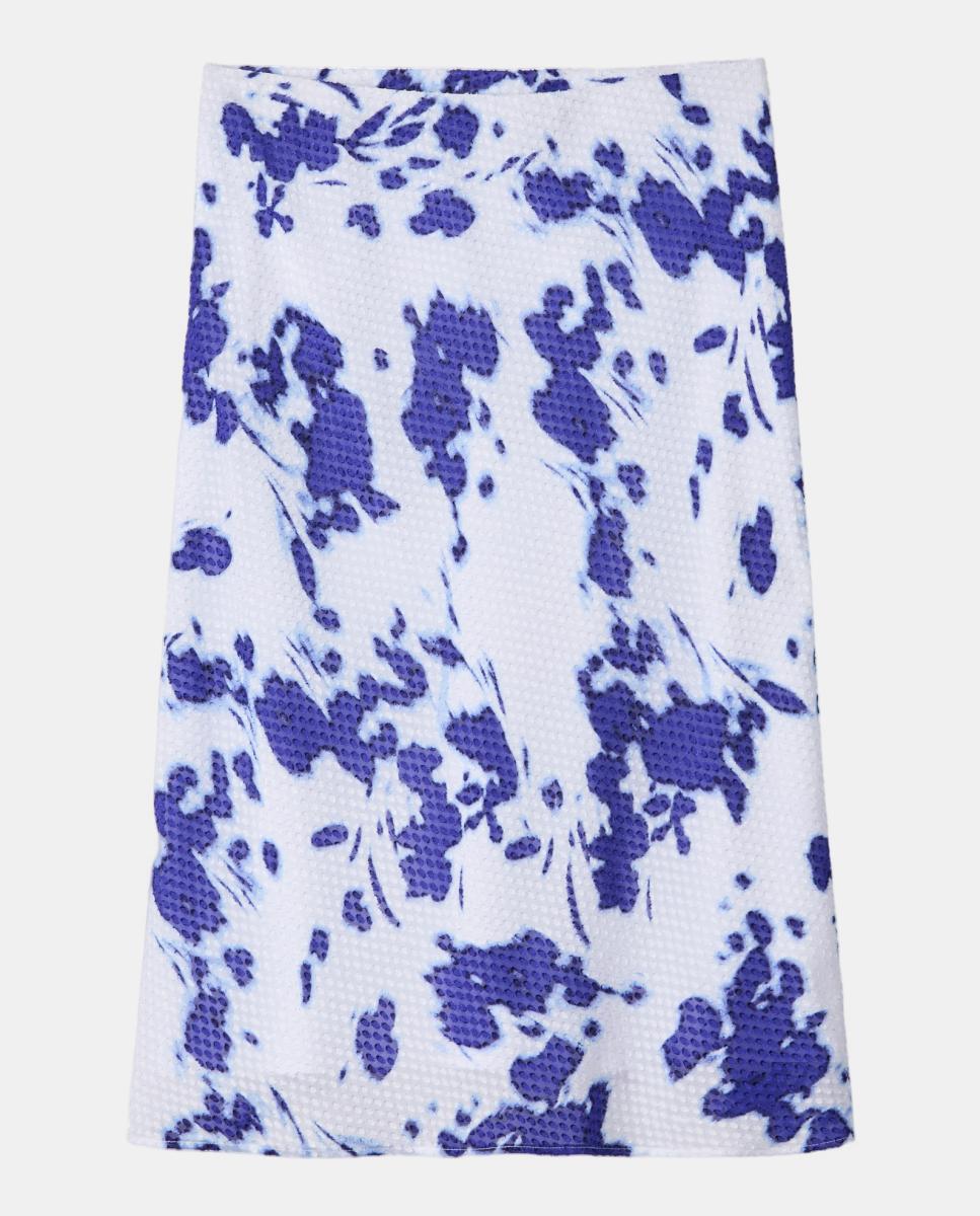 Saia midi estampada Branco-5