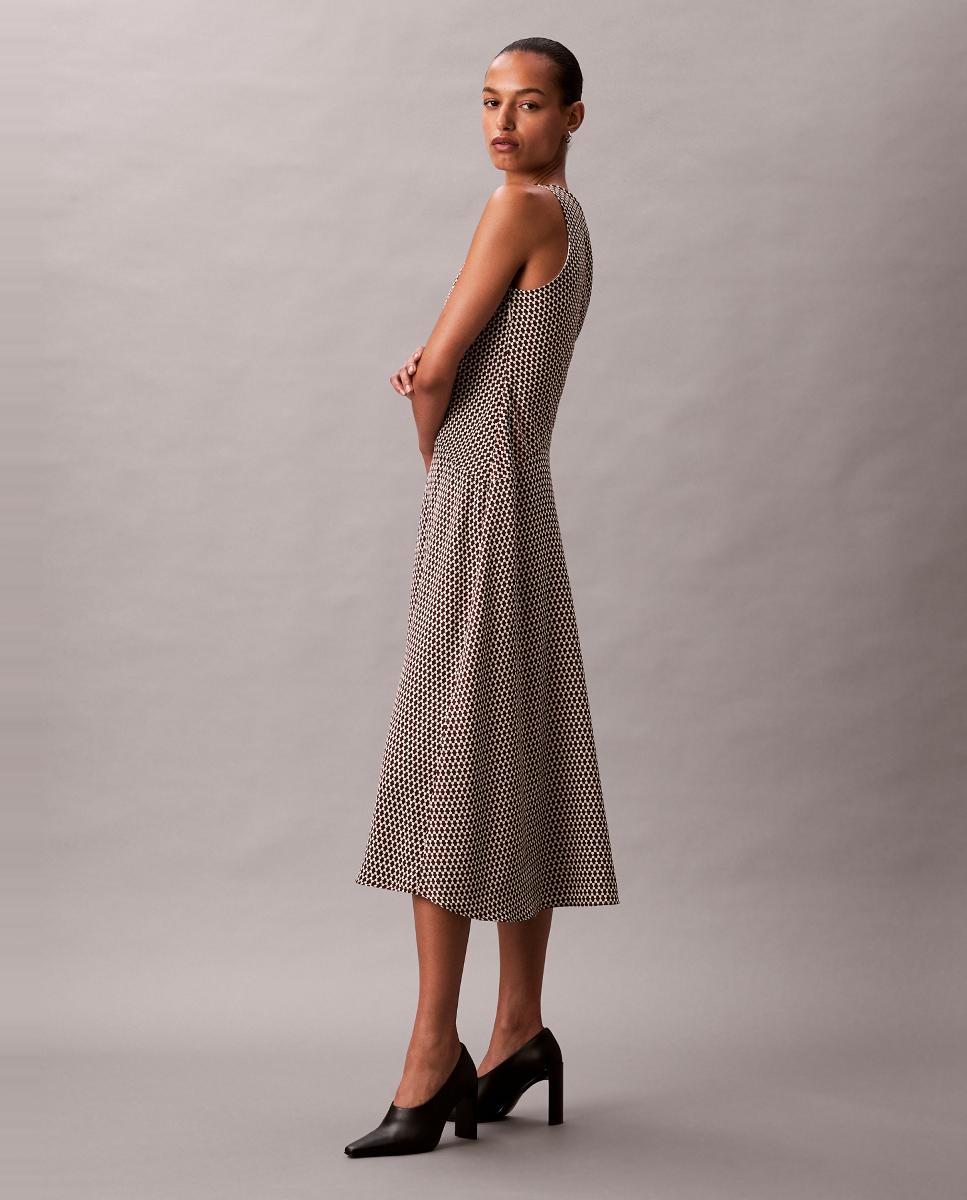 Vestido de Crepe Castanho-3
