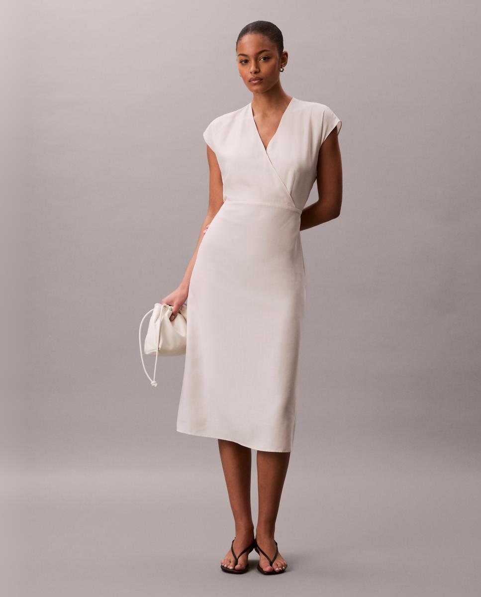 Calvin Klein - Vestido de tencel y lino.