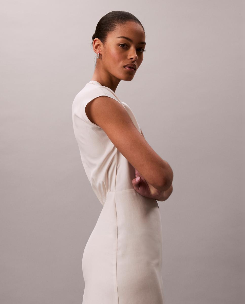 Vestido de Tencel e Linho Cru-6