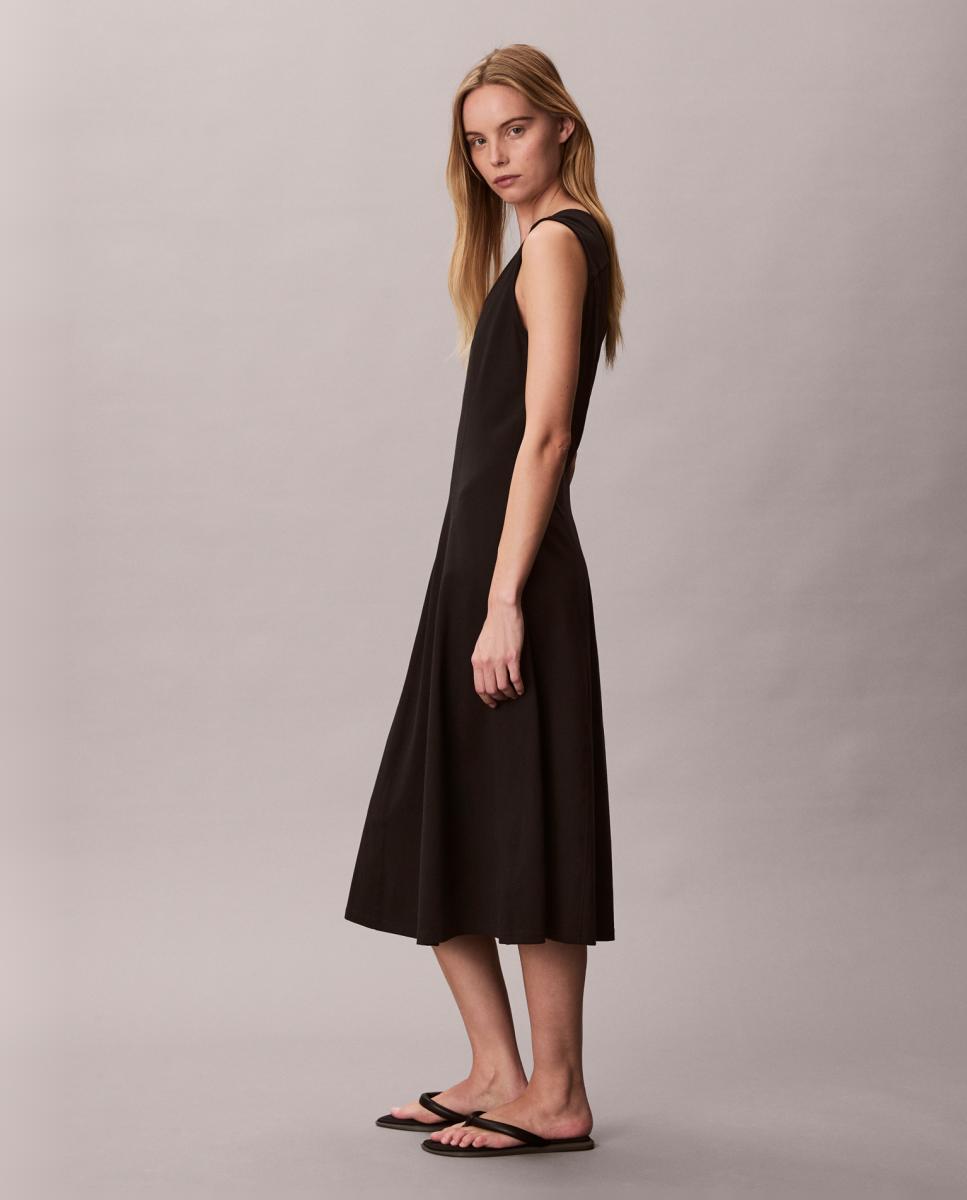 Vestido Midi Rodado Preto-2