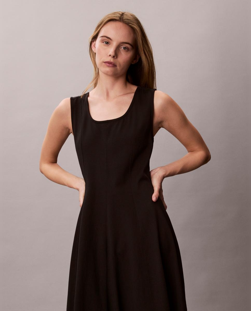Vestido Midi Rodado Preto-3