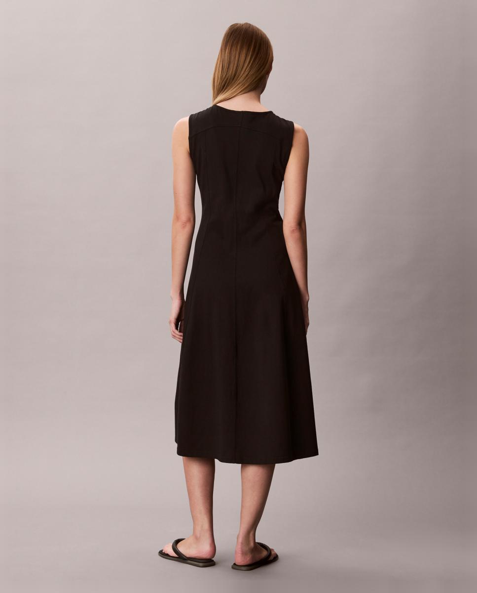 Vestido Midi Rodado Preto-4