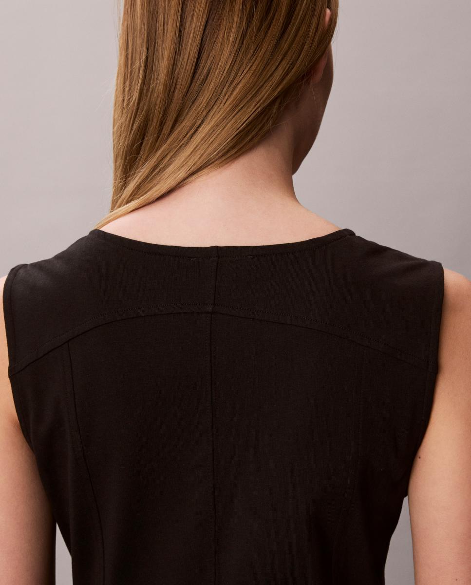 Vestido Midi Rodado Preto-5