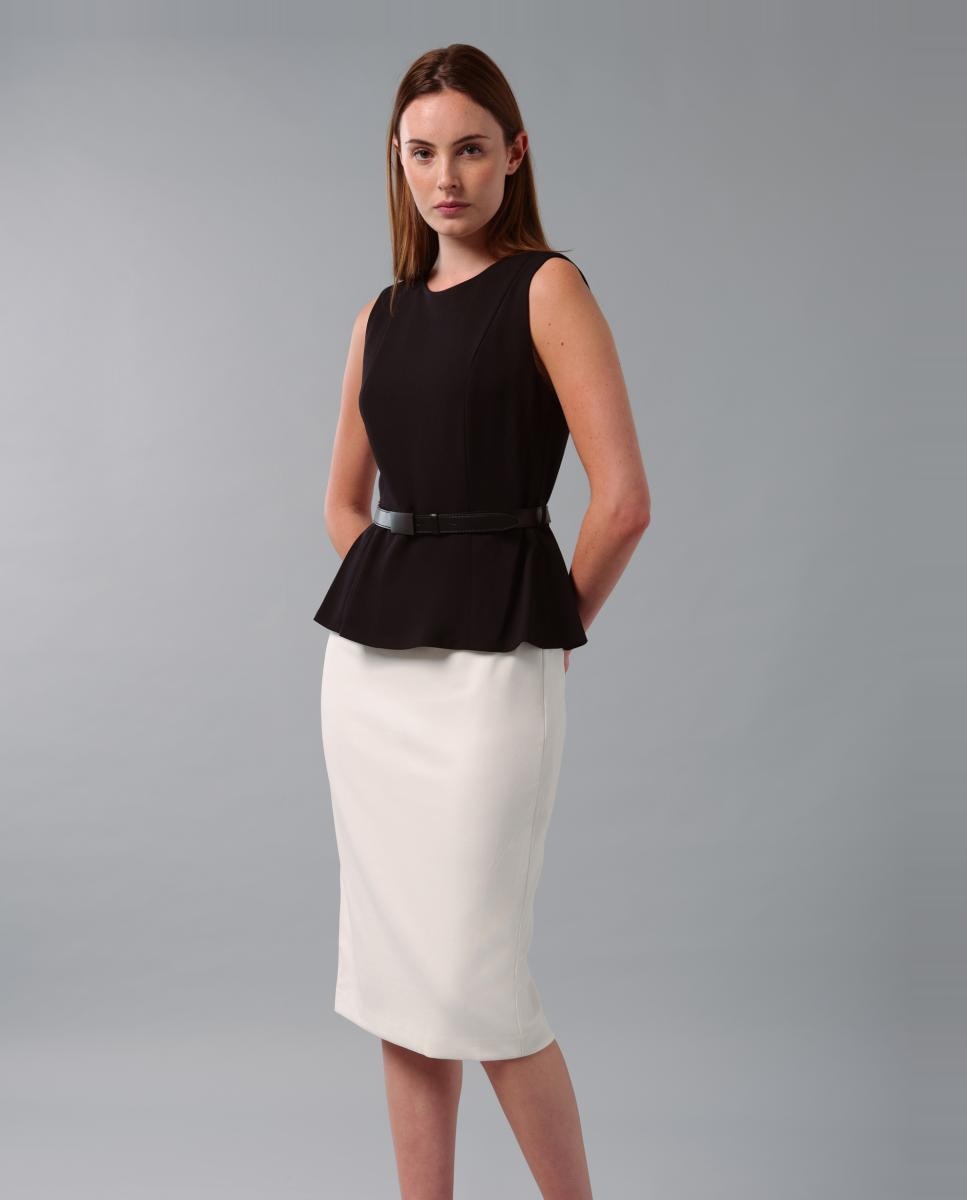 Vestido sem Mangas e com Cinto Multicolor-2