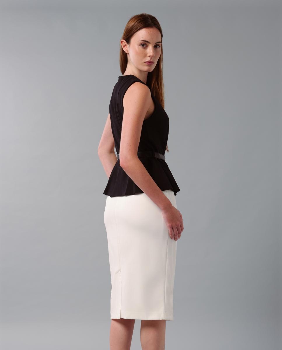 Vestido sem Mangas e com Cinto Multicolor-4