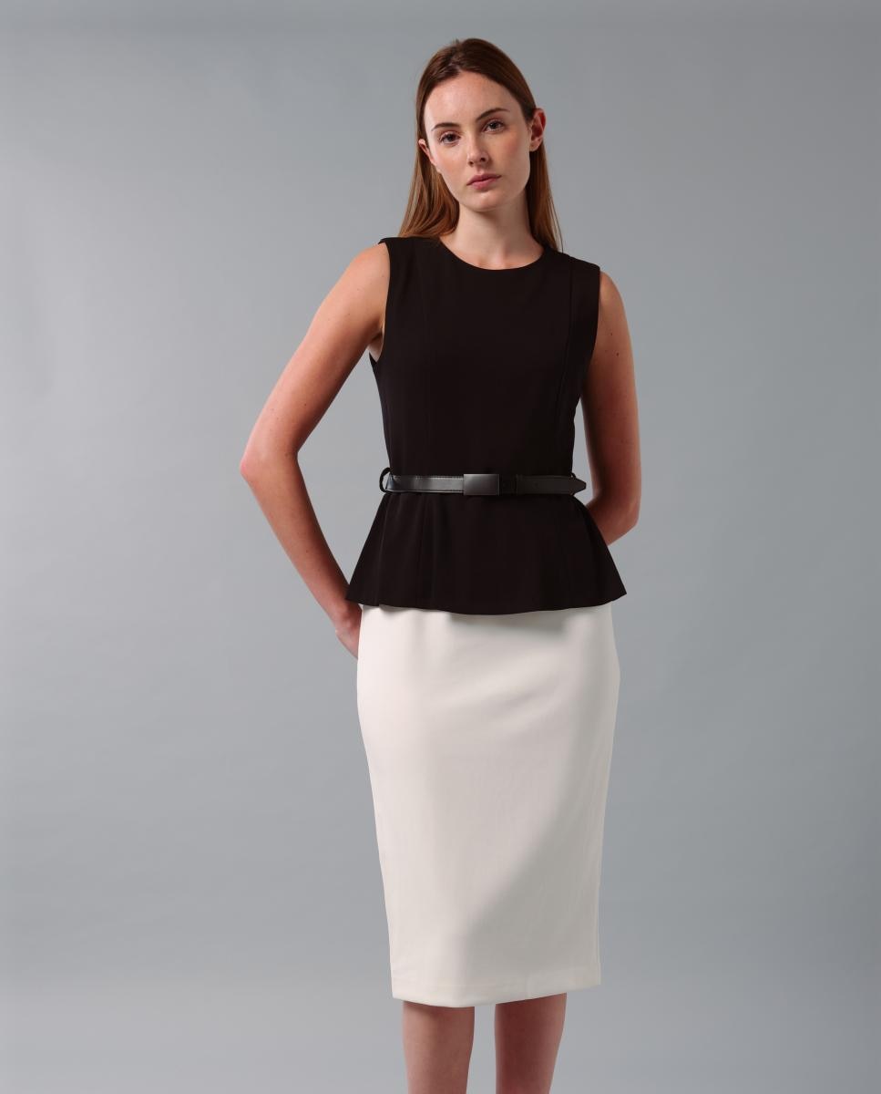 Vestido sem Mangas e com Cinto Multicolor-6